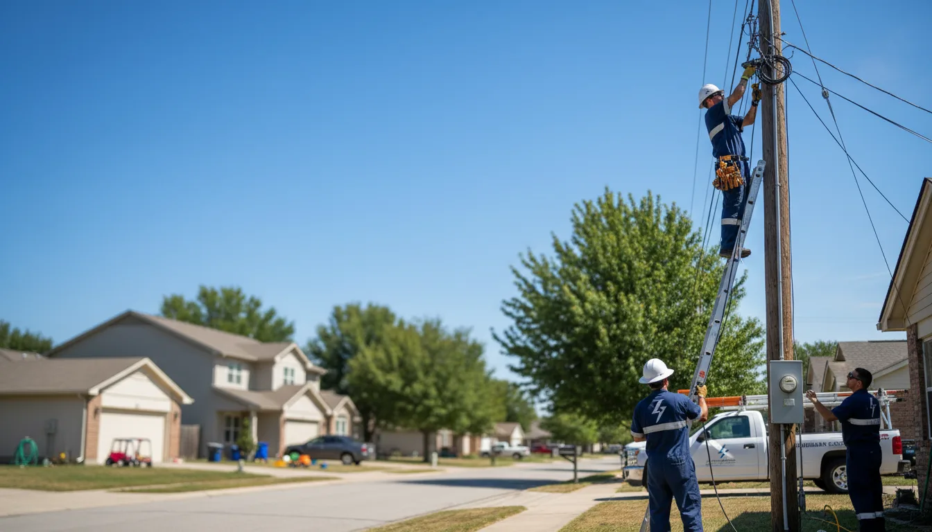 Residential electrician providing installation services in Lineville, IA